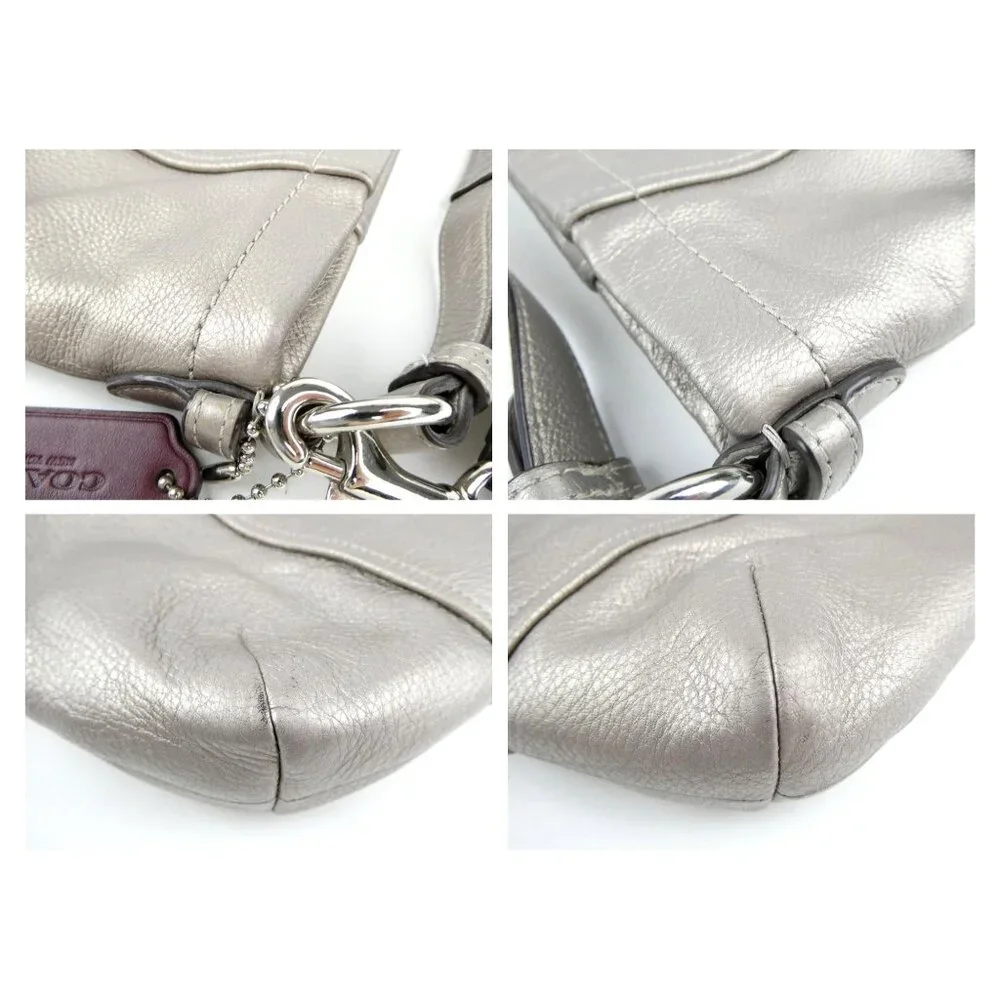 Coach Platinum Leather Hobo‎ Shoulder Bag F31323